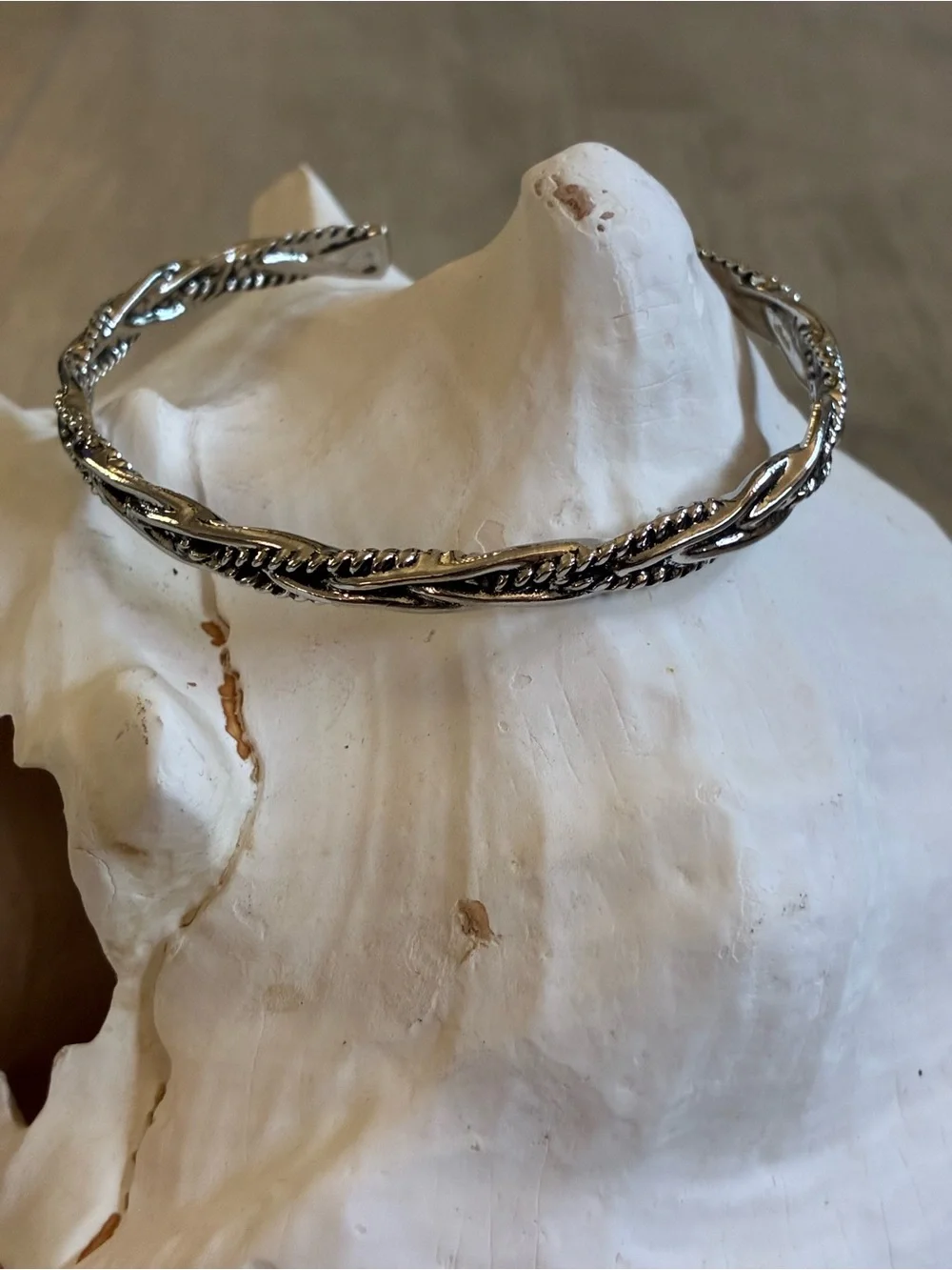 Retro Silver Twisted Thin Rope Unisex Bracelet